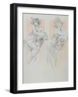 Study for Plate 12 from 'Documents Decoratifs', 1902-Alphonse Mucha-Framed Giclee Print