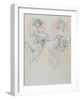 Study for Plate 12 from 'Documents Decoratifs', 1902-Alphonse Mucha-Framed Giclee Print