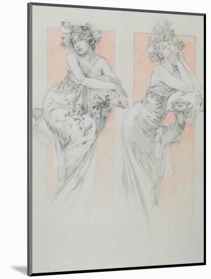 Study for Plate 12 from 'Documents Decoratifs', 1902-Alphonse Mucha-Mounted Giclee Print