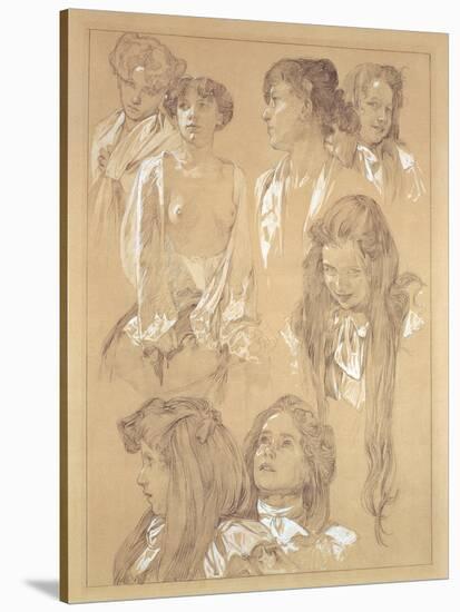 Study for Plate 17 from 'Documents Decoratifs', 1902-Alphonse Mucha-Stretched Canvas