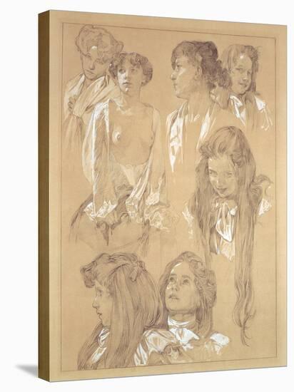 Study for Plate 17 from 'Documents Decoratifs', 1902-Alphonse Mucha-Stretched Canvas