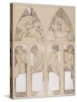 Study for Plate 22 from 'Figures Decoratives', 1905-Alphonse Mucha-Stretched Canvas