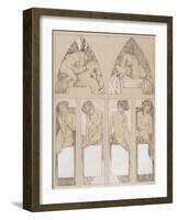 Study for Plate 22 from 'Figures Decoratives', 1905-Alphonse Mucha-Framed Giclee Print