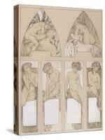 Study for Plate 22 from 'Figures Decoratives', 1905-Alphonse Mucha-Stretched Canvas