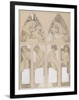 Study for Plate 22 from 'Figures Decoratives', 1905-Alphonse Mucha-Framed Premium Giclee Print