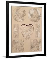 Study for Plate 28 from 'Documents Decoratifs', 1905-Alphonse Mucha-Framed Premium Giclee Print