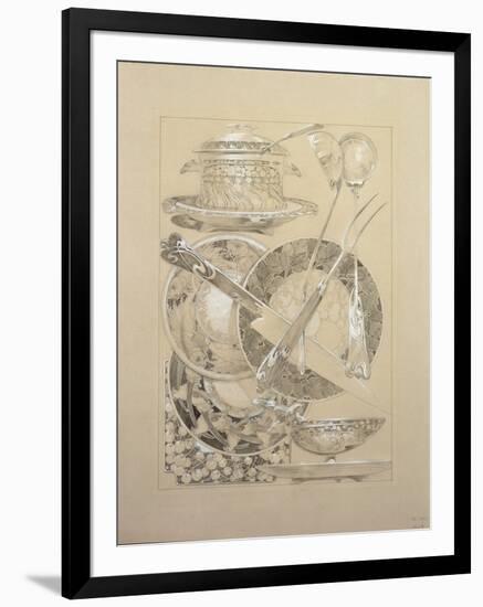 Study for Plate 59 from 'Documents Decoratifs', 1902-Alphonse Mucha-Framed Giclee Print