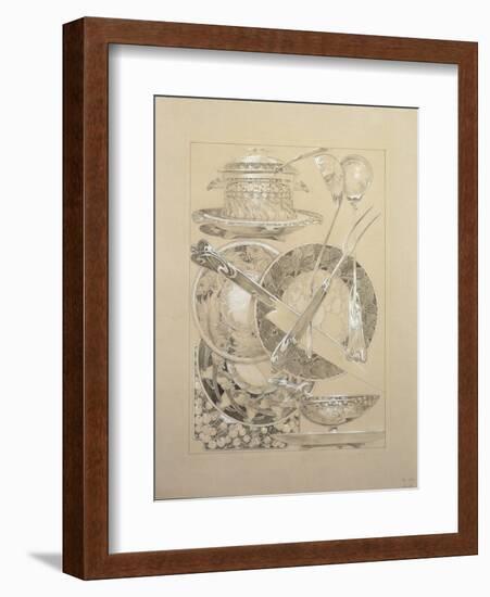 Study for Plate 59 from 'Documents Decoratifs', 1902-Alphonse Mucha-Framed Giclee Print