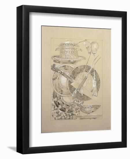 Study for Plate 59 from 'Documents Decoratifs', 1902-Alphonse Mucha-Framed Giclee Print