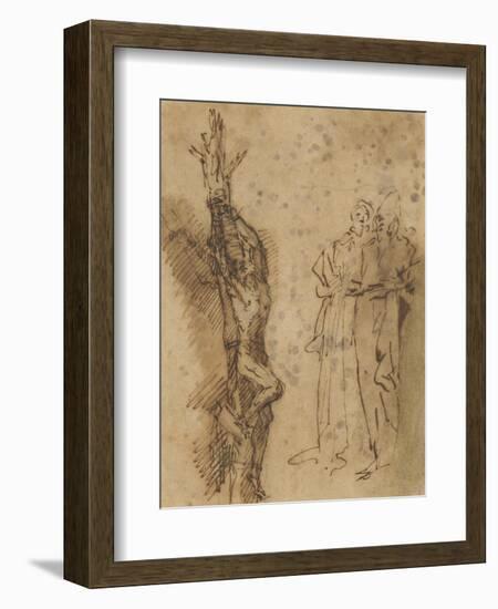 Study for Polycrates Crucifixion, C.1662-Salvator Rosa-Framed Giclee Print