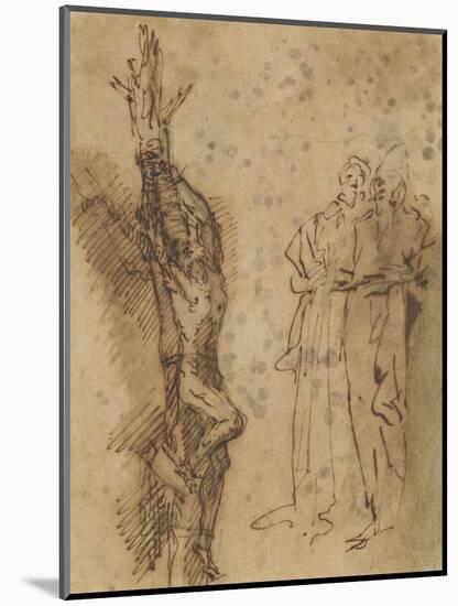 Study for Polycrates Crucifixion, C.1662-Salvator Rosa-Mounted Giclee Print