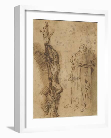 Study for Polycrates Crucifixion, C.1662-Salvator Rosa-Framed Giclee Print