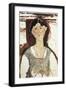 Study for Portrait of Beatrice Hastings-Amedeo Modigliani-Framed Giclee Print