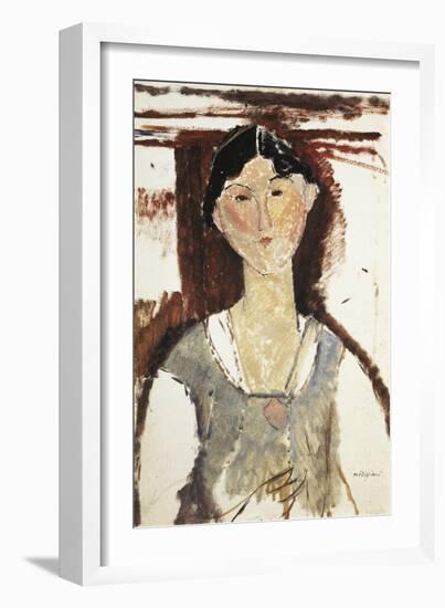 Study for Portrait of Beatrice Hastings-Amedeo Modigliani-Framed Giclee Print