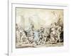 Study for Rape of Sabine Women-Jacques-Louis David-Framed Giclee Print