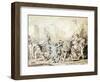 Study for Rape of Sabine Women-Jacques-Louis David-Framed Giclee Print