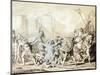 Study for Rape of Sabine Women-Jacques-Louis David-Mounted Giclee Print