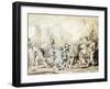 Study for Rape of Sabine Women-Jacques-Louis David-Framed Giclee Print