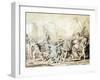 Study for Rape of Sabine Women-Jacques-Louis David-Framed Giclee Print