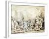 Study for Rape of Sabine Women-Jacques-Louis David-Framed Giclee Print