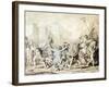 Study for Rape of Sabine Women-Jacques-Louis David-Framed Giclee Print