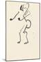 Study for 'Red Stone Dancer', 1914-Henri Gaudier-brzeska-Mounted Giclee Print