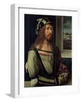 Study for Self Portrait with a Glove, circa 1498-Albrecht Dürer-Framed Giclee Print