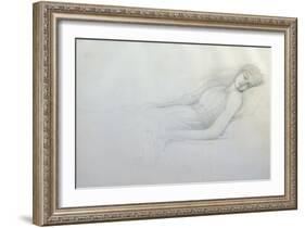 Study for 'sleeping Beauty'-Edward Burne-Jones-Framed Giclee Print