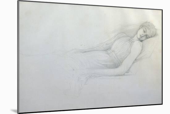 Study for 'sleeping Beauty'-Edward Burne-Jones-Mounted Giclee Print