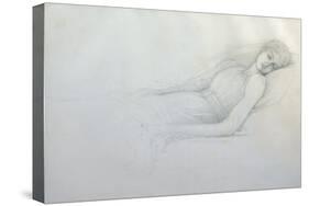 Study for 'sleeping Beauty'-Edward Burne-Jones-Stretched Canvas