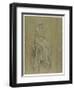 Study for Solitude, C.1890 (Chalk on Paper)-Frederick Leighton-Framed Premium Giclee Print