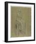 Study for Solitude, C.1890 (Chalk on Paper)-Frederick Leighton-Framed Giclee Print