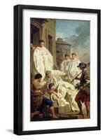 Study for St. Benedict Resuscitating a Child (Oil on Canvas)-Pierre Subleyras-Framed Giclee Print