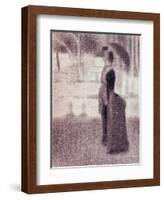 Study For Sunday Afternoon on the Island of La Grande Jatte, c.1884-Georges Seurat-Framed Giclee Print