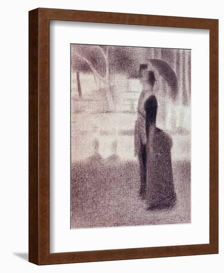 Study For Sunday Afternoon on the Island of La Grande Jatte, c.1884-Georges Seurat-Framed Giclee Print