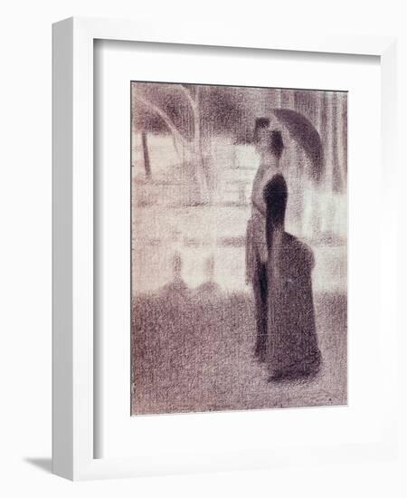 Study For Sunday Afternoon on the Island of La Grande Jatte, c.1884-Georges Seurat-Framed Giclee Print