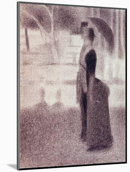Study For Sunday Afternoon on the Island of La Grande Jatte, c.1884-Georges Seurat-Mounted Giclee Print