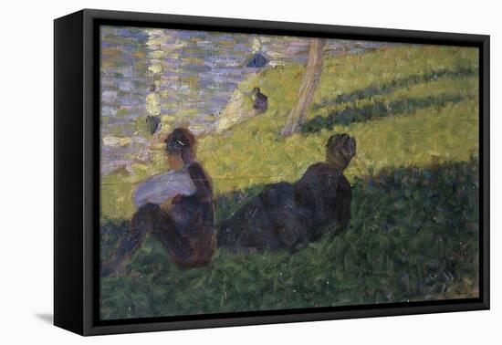 Study for Sunday on la Grande Jattte-Georges Seurat-Framed Stretched Canvas