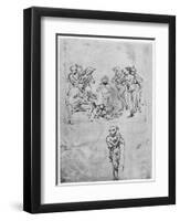 Study for the Adoration of the Magi, C1481-Leonardo da Vinci-Framed Giclee Print