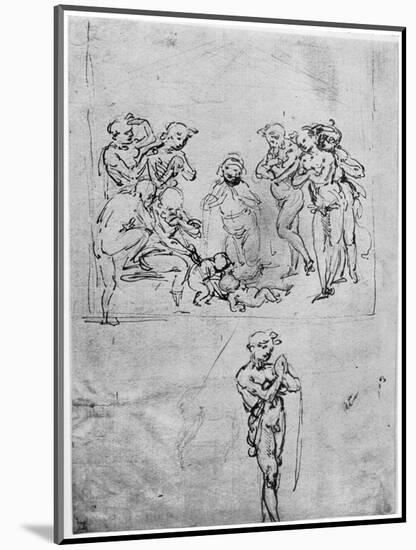 Study for the Adoration of the Magi, C1481-Leonardo da Vinci-Mounted Giclee Print