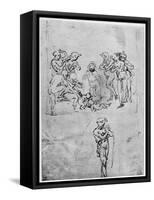 Study for the Adoration of the Magi, C1481-Leonardo da Vinci-Framed Stretched Canvas