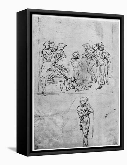 Study for the Adoration of the Magi, C1481-Leonardo da Vinci-Framed Stretched Canvas