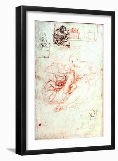 Study for the Alba Madonna, circa 1508-09-Raphael-Framed Giclee Print