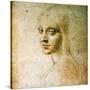 Study for the Angel of the Virgin of the Rocks-Leonardo da Vinci-Stretched Canvas