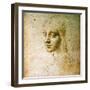 Study for the Angel of the Virgin of the Rocks-Leonardo da Vinci-Framed Giclee Print