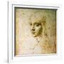 Study for the Angel of the Virgin of the Rocks-Leonardo da Vinci-Framed Giclee Print