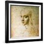 Study for the Angel of the Virgin of the Rocks-Leonardo da Vinci-Framed Giclee Print