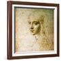 Study for the Angel of the Virgin of the Rocks-Leonardo da Vinci-Framed Giclee Print