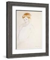 Study for the Baby for the Caress, C.1902-Mary Cassatt-Framed Giclee Print