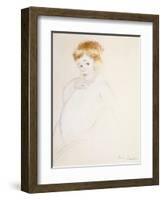 Study for the Baby for the Caress, C.1902-Mary Cassatt-Framed Giclee Print